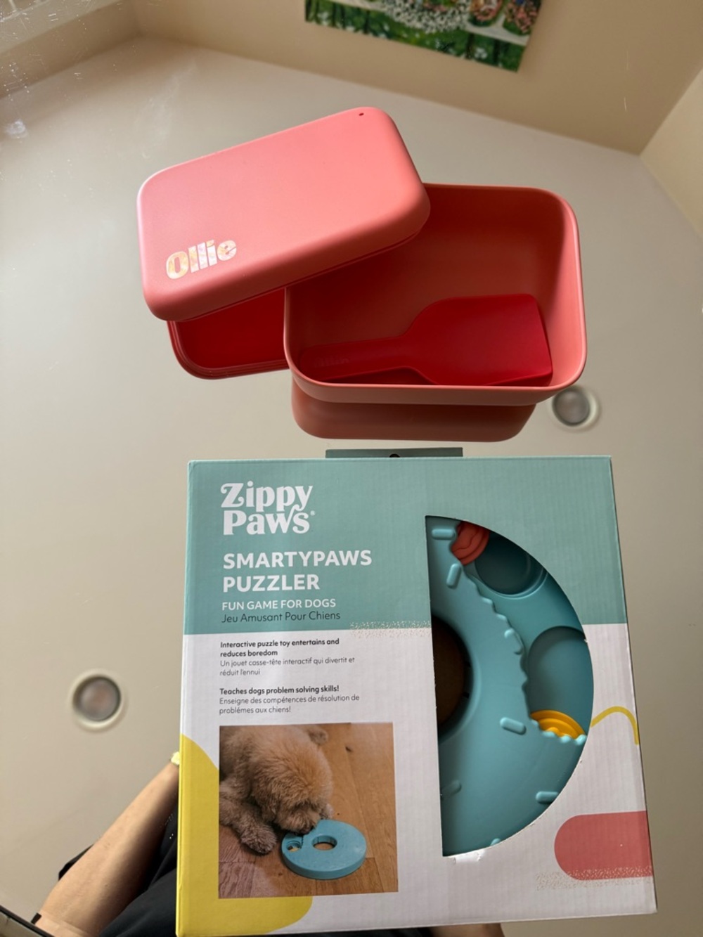 Dog Bundle 🐾 Ollie Food Container + ZippyPaws Puzzle Toy (NWT)